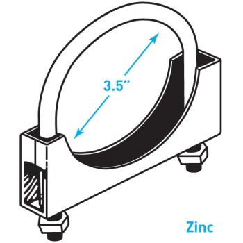 Exhaust Round Band Clamp, Zinc - 3.5"