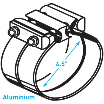 Exhaust Torctite Lap Clamp, ​Aluminized Steel - 4.5"