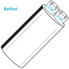 Truck Muffler, Heavy Duty - 3.125" Inlet / 3.125" Outlet / 11" x 28" Body