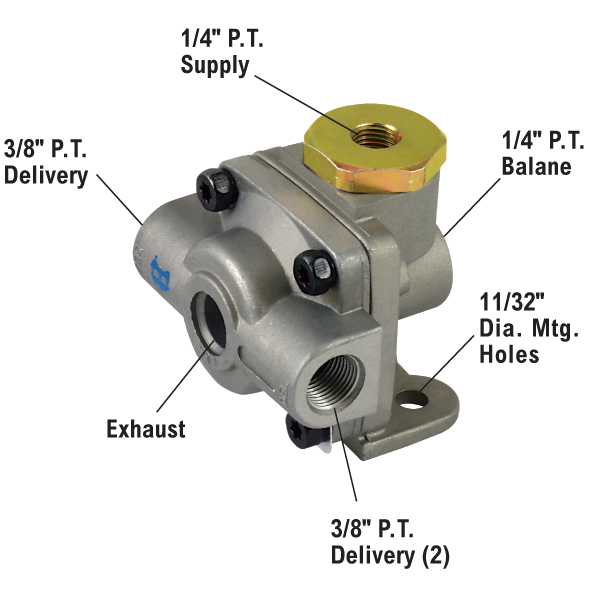 QR-1C Quick Release Valve with 2 Way Check | Truck and Trailer Spares