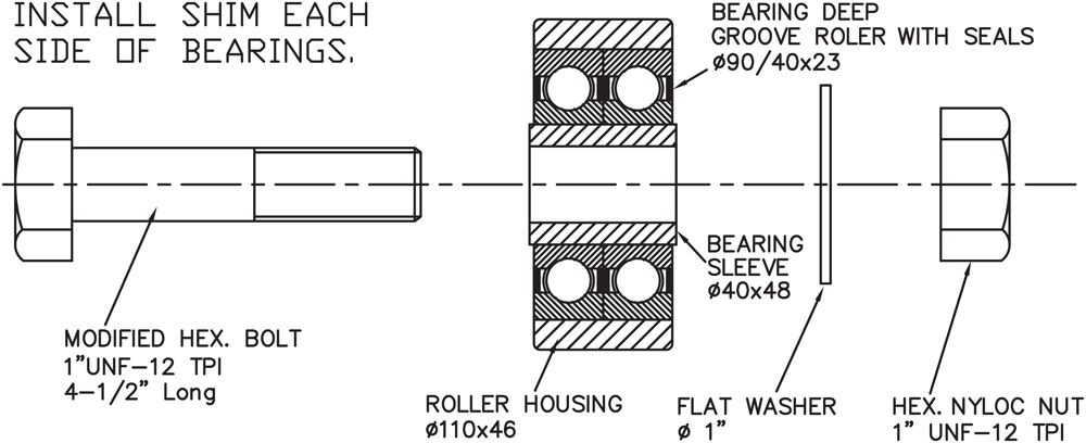 Rear Roller Assembly / Used On Rack & Pinion Drive Rollbacks (3rd ...