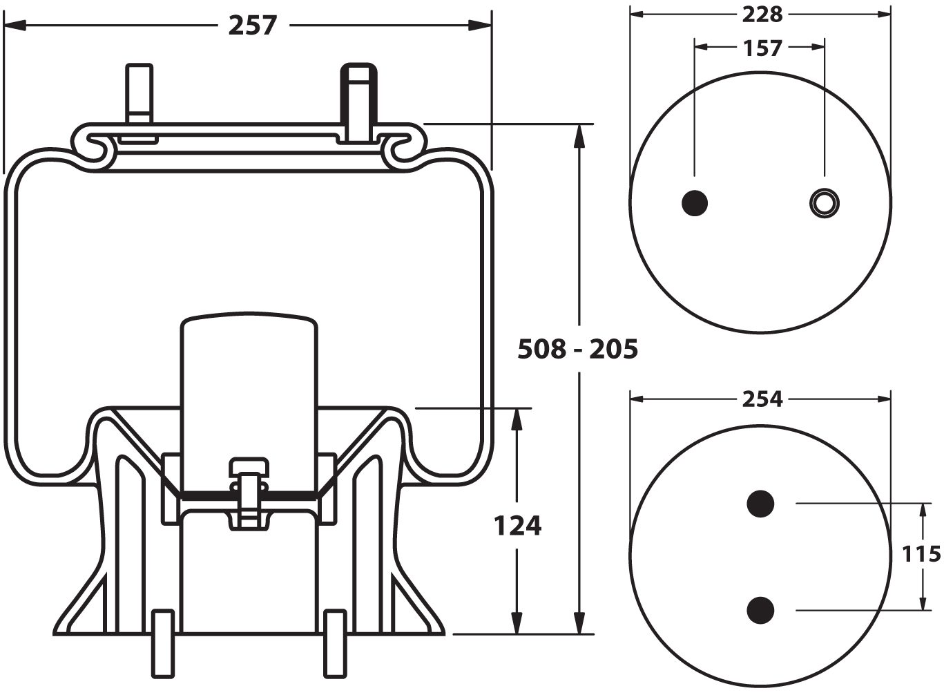 Air Spring Assembly - SAF 2618V Modular / Trailer