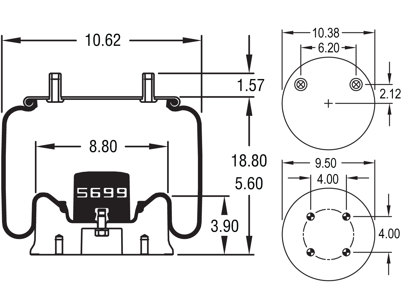 Air Spring Assembly - Watson & Chalin AS0107 | Truck and Trailer Spares