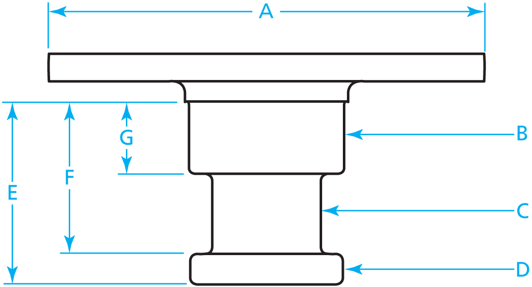 Wise Threaded King Pin Base Plate - Base Plate Only